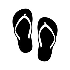 Flip flops pair on white background vector illustration