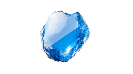 Obraz premium Translucent Aqua Blue Ice Chunk, Isolated Object, cut out transparent