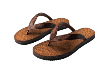 Relaxing brown flip flops evoking beach days and easy summer vibes Embrace carefree comfort on transparent background