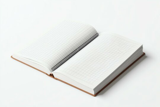 A realistic math workbook mockup with a branded design on a white background - Powered by Adobe