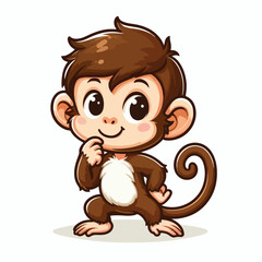 Vector Cartoon Monkey