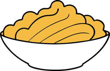 penne pasta with white background