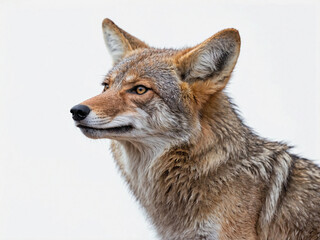 Fototapeta premium A portrait of a coyote sitting upright