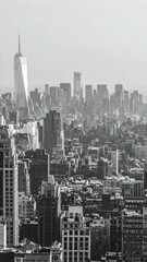 Naklejka premium Captivating City Skyline Showcasing Distinct Architectural Styles