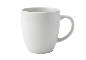 white coffee mug isolated on transparent background Generative Ai
