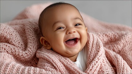 Baby smiling and laughing