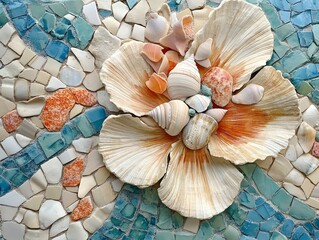 Obraz premium Coastal Inspired Floral Wall Art