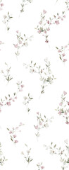 Ethereal Hand Painted Curly Floral Design Sketches