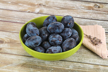 Fresh raw sweet juicy plum