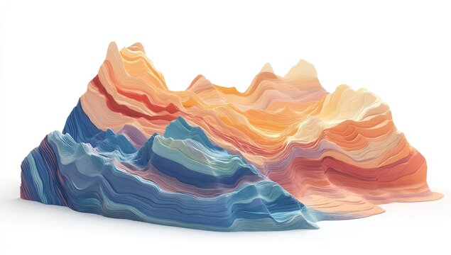 Abstract mountain range