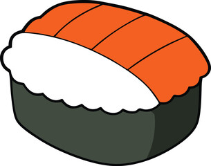 sushi with white background