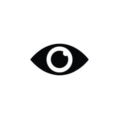 eps10 illustration of solid Eye icon. Black Eye icon isolated on white background. Vector illustration