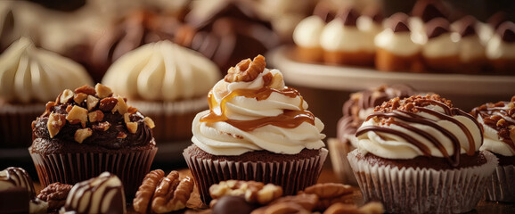  Served with tasty nuts, coffee, honey syrup, and sugar syrup. Party with cupcakes chocolates