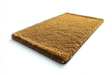 A mockup of a branded doormat on a white background