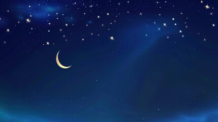 Fototapeta premium Enigmatic Dark Blue Space Backdrops: Starry Night Sky Vistas for Timeless Celestial Design