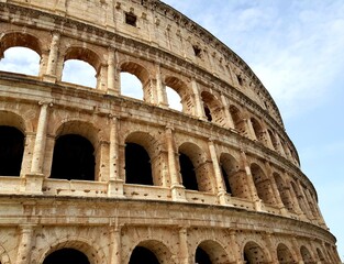 Naklejka premium Colosseum in Rome, Italy. Roman Colosseum is one of the main tourist attractions in Rome.