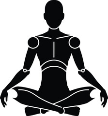 Minimalist Robot Vector Illustration