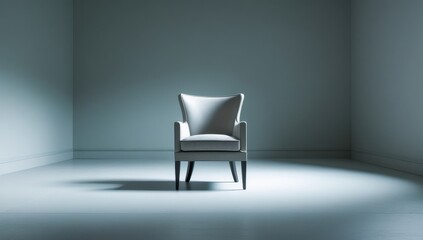 Elegant armchair placed in a minimalist, well-lit space with natural light streaming in. Perfect for modern interior design, comfort, and style