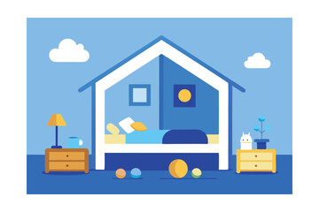 vector illustration of a modern house