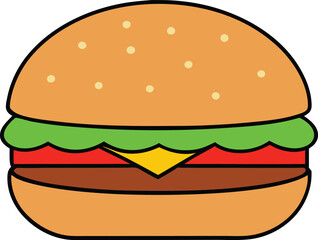 veggie burger with white background