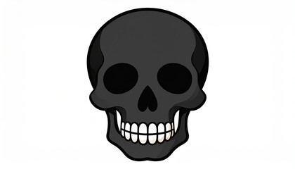 Obraz premium Simple, cartoonish depiction of a dark skull.