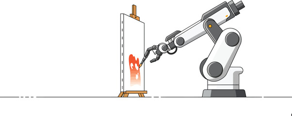 Robotic Arm Painting Abstract Art