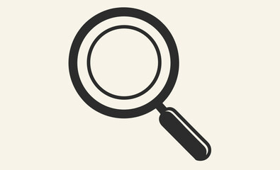 Magnifying glass icon, Search tool silhouette, Zoom symbol vector
