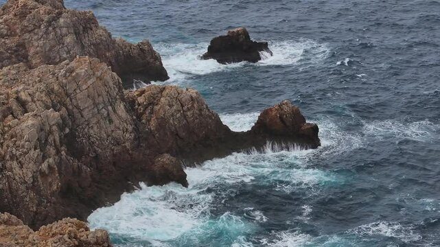 Faro de Punta Nati en la Isla de Menorca, Baleares