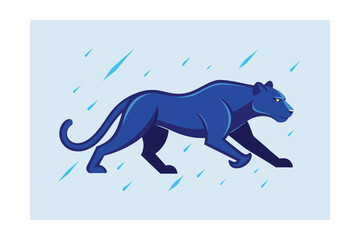 vector illustration of an abstract tiger