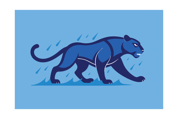 vector illustration of an abstract tiger