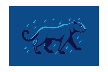 vector illustration of an abstract tiger