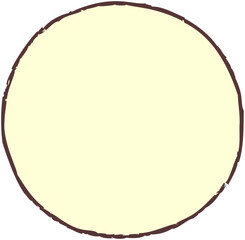 シンプルな手描きのナスの断面イラスト
