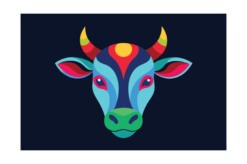 cow on white background