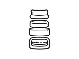 Tablet line art vector illustration