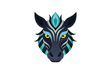 black and white portrait of a zebra