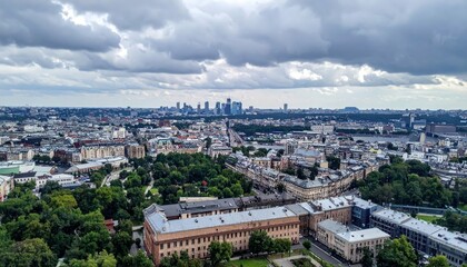 Urban Cityscape Emphasizing Urban Environment and Weather Effects