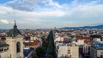 Obraz premium Captivating Cityscape Highlighting Depth and Perspective Viewpoint