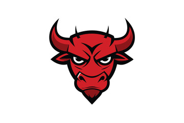 bull head isolated on white