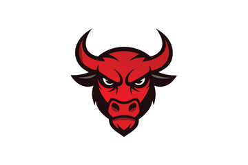 bull head isolated on white