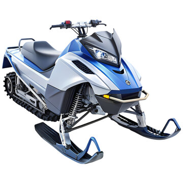HighPerformance Snowmobile Powerful Winter Machine isolated on transparent background