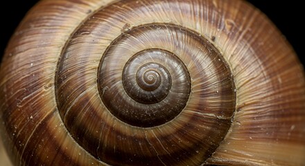 Close-Up of a Snail Shell: Spiral Wonder of Nature