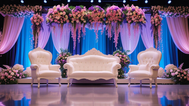 Wedding stage decoration background