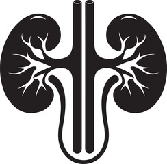 Naklejka premium Kidney icon concept design stock illustration 