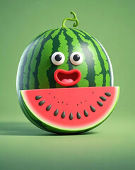 Obraz premium 수박 과일 음식 여름 Watermelon Fruit Food Summer