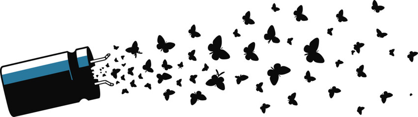 Capacitor Butterflies Minimalist Vector