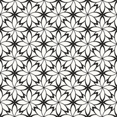 Vector seamless pattern. Abstract stylish background with stylized petals. Modern graphic design.