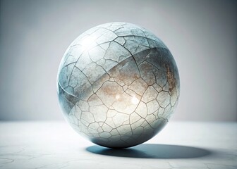 Cracked Metallic Sphere Abstract
