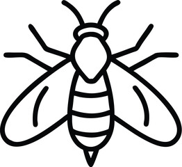 vector illustration of a bee