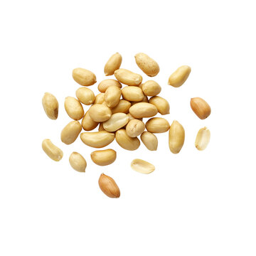 Scattered Peanuts on Transparent Background for Design Projects
