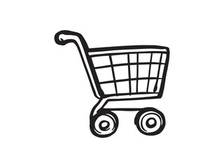 Shopping Cart line art illustration
